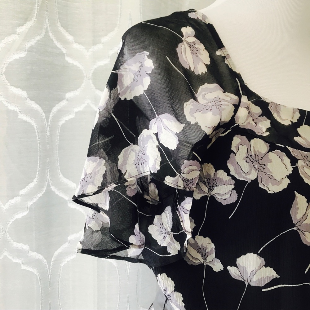 Sundance Catalog Floral Silk Ruffle Midi Dress - Picture 5 of 8